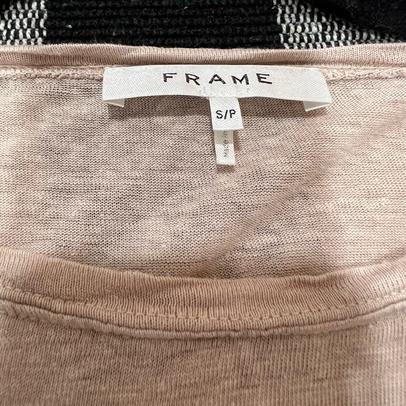 Frame distressed linen beige tee - Picture 5 of 11